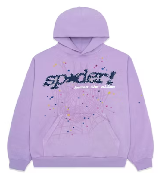 Sp5der Acai Hoodie Purple