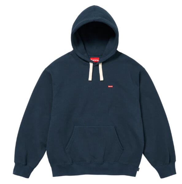 Supreme Small Box Drawcord Hooded Sweatshirt Navy