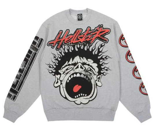 Hellstar Records Crewneck Grey