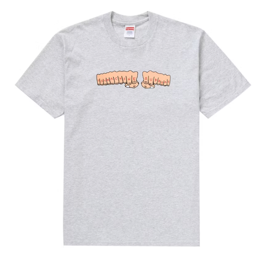 Supreme Toy Machine Fist Tee Ash Grey