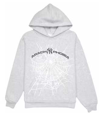 Sp5der Arach NY Phobia Hoodie Ash Grey