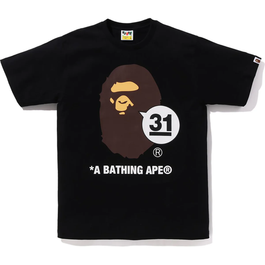 A BATHING APE 31ST ANNIV. APE HEAD TEE MENS