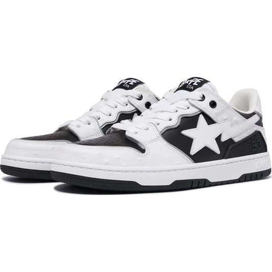 A Bathing Ape Sk8 Sta #1 Ostrich Pack White Black