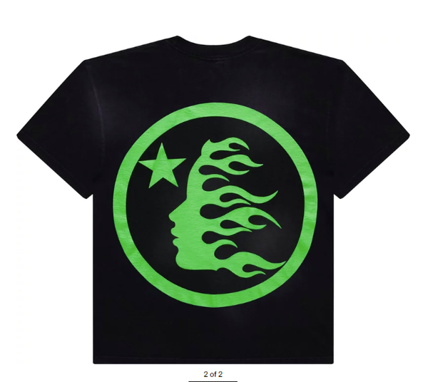 （NFC TAGGED)  Hellstar Classic T-Shirt (Regular Print) 'Black/Green'