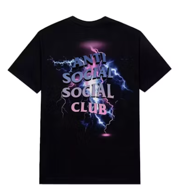 Anti Social Social Club Bolt From The Blue T-shirt Black